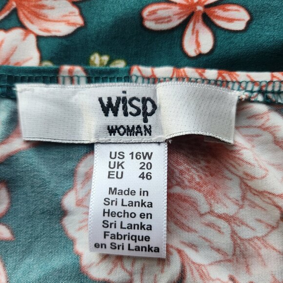 Wisp Woman Teal Floral Sheath Dress - Picture 2 of 2